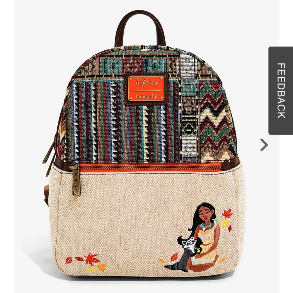 ISO Loungefly mini Pocahontas Woven Backpack